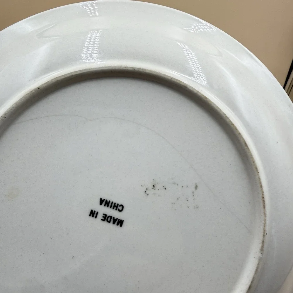 Vintage Pecan Pie Recipe Pie Plate White Ceramic 9